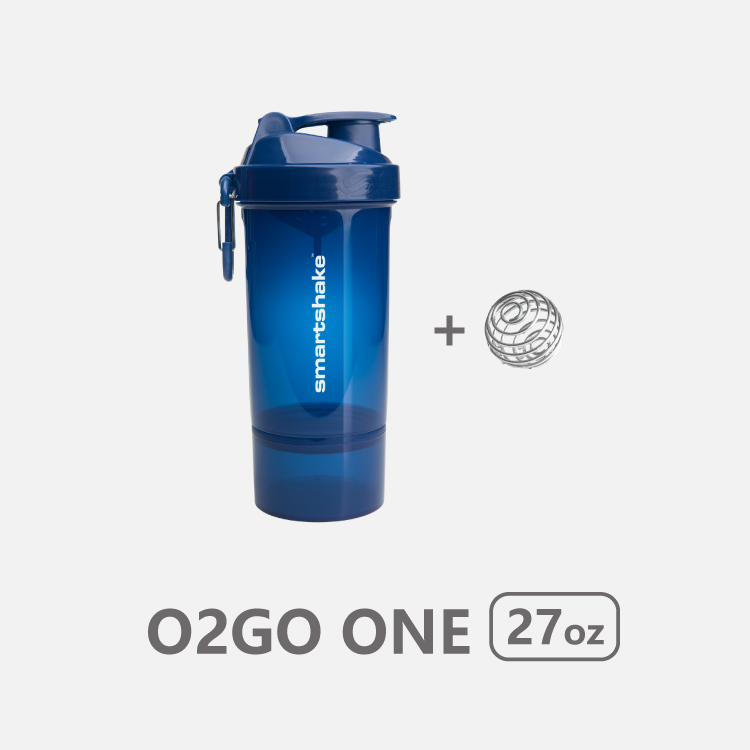 【Smartshake™】O2GO ONE｜27OZ｜層盒搖搖杯｜靛藍｜附316不鏽鋼球