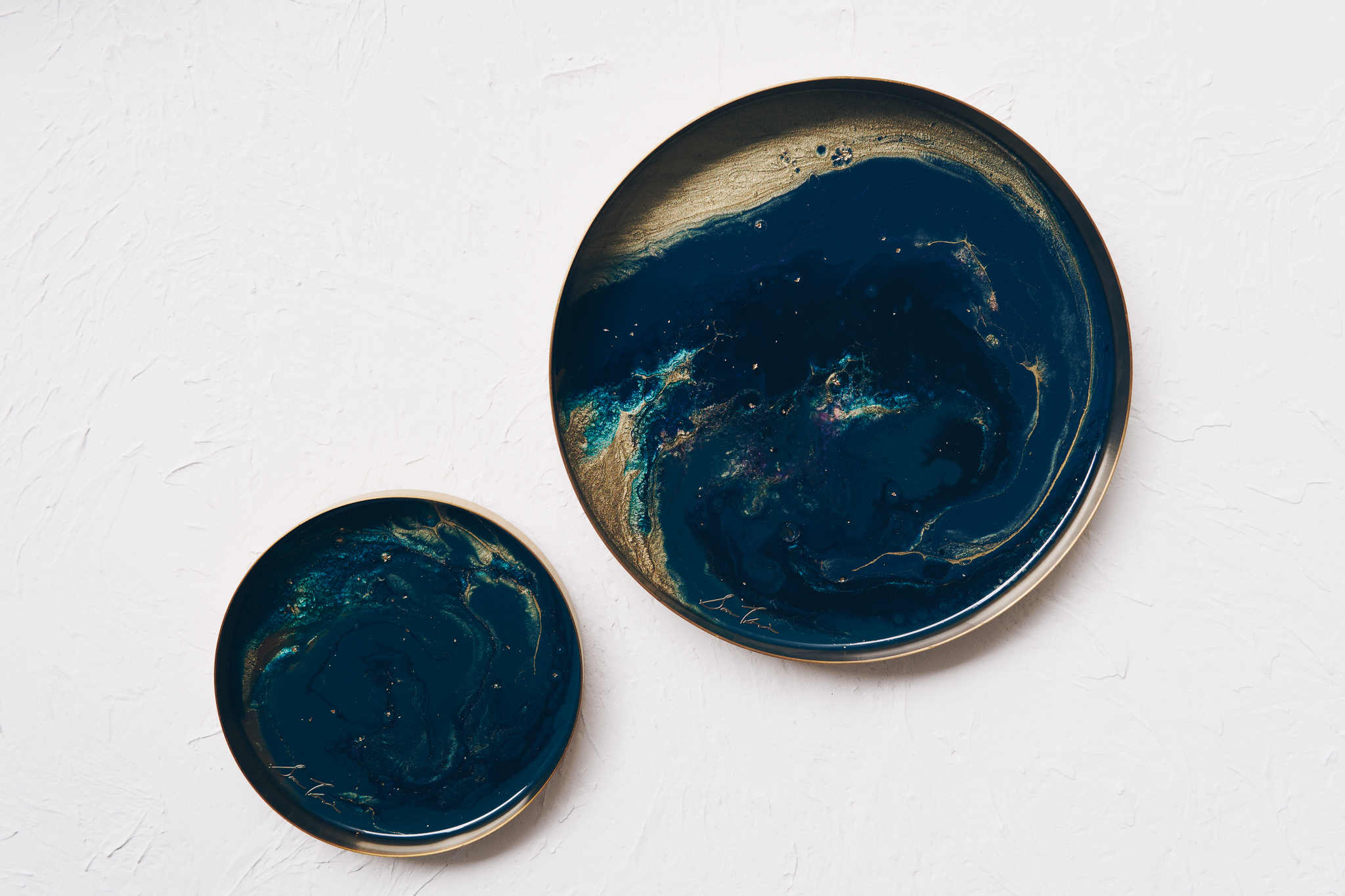 銀河 金圓黃銅托盤