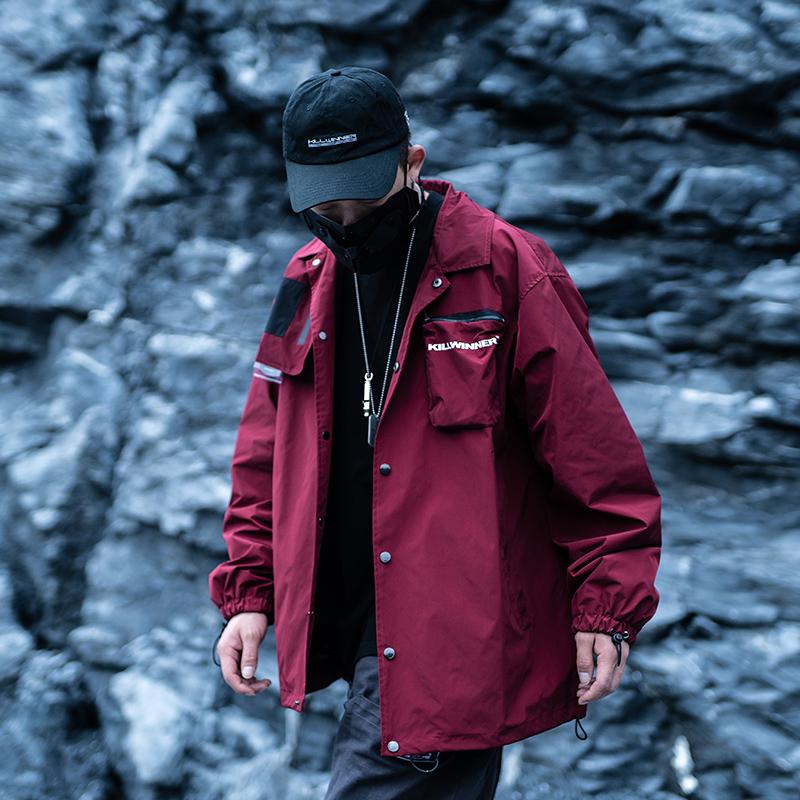 回到未來骨翼龍印花雙色夾克