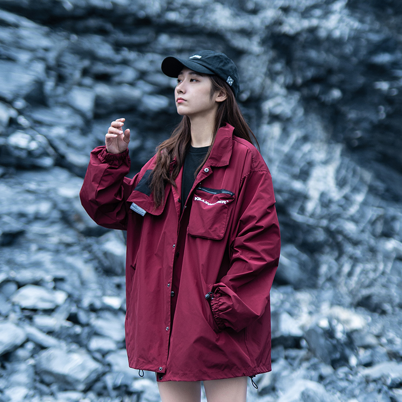 回到未來骨翼龍印花雙色夾克