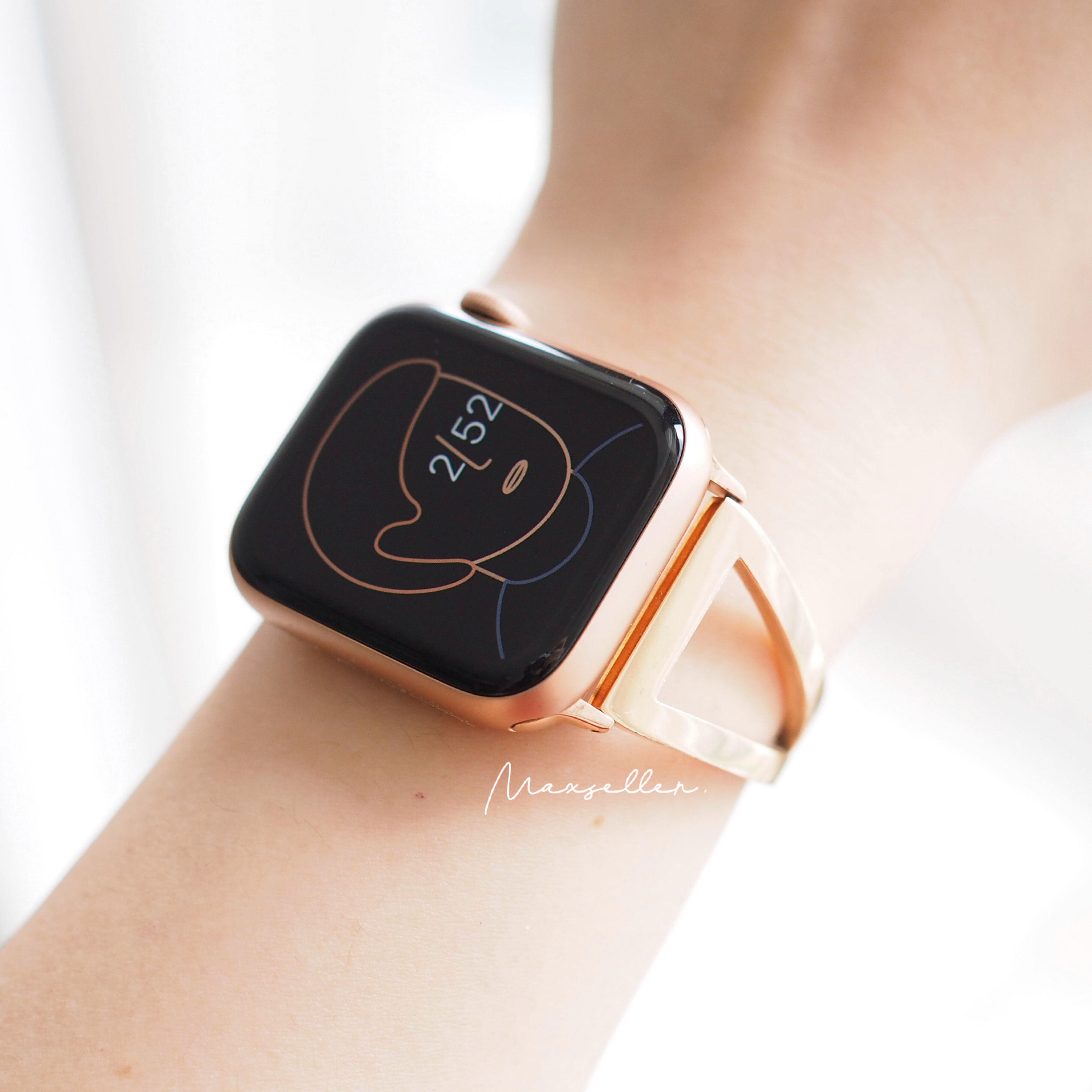 現貨｜2 色｜Apple Watch 1-8/SE 都適用！手鈪款錶帶Adjustable bangle