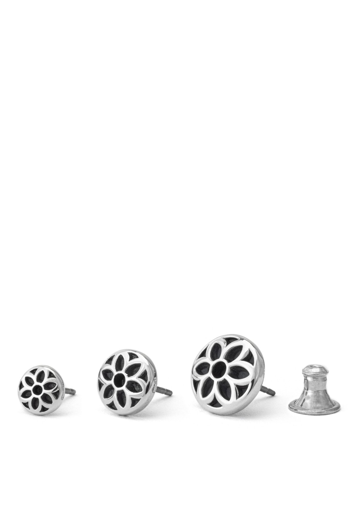 Rosette Stud Earring, Sterling