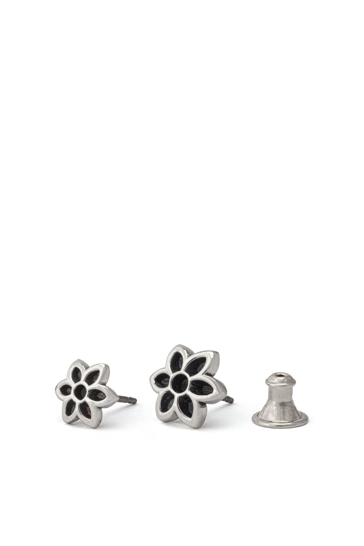 Cutout Rosette Earring, Sterling stud