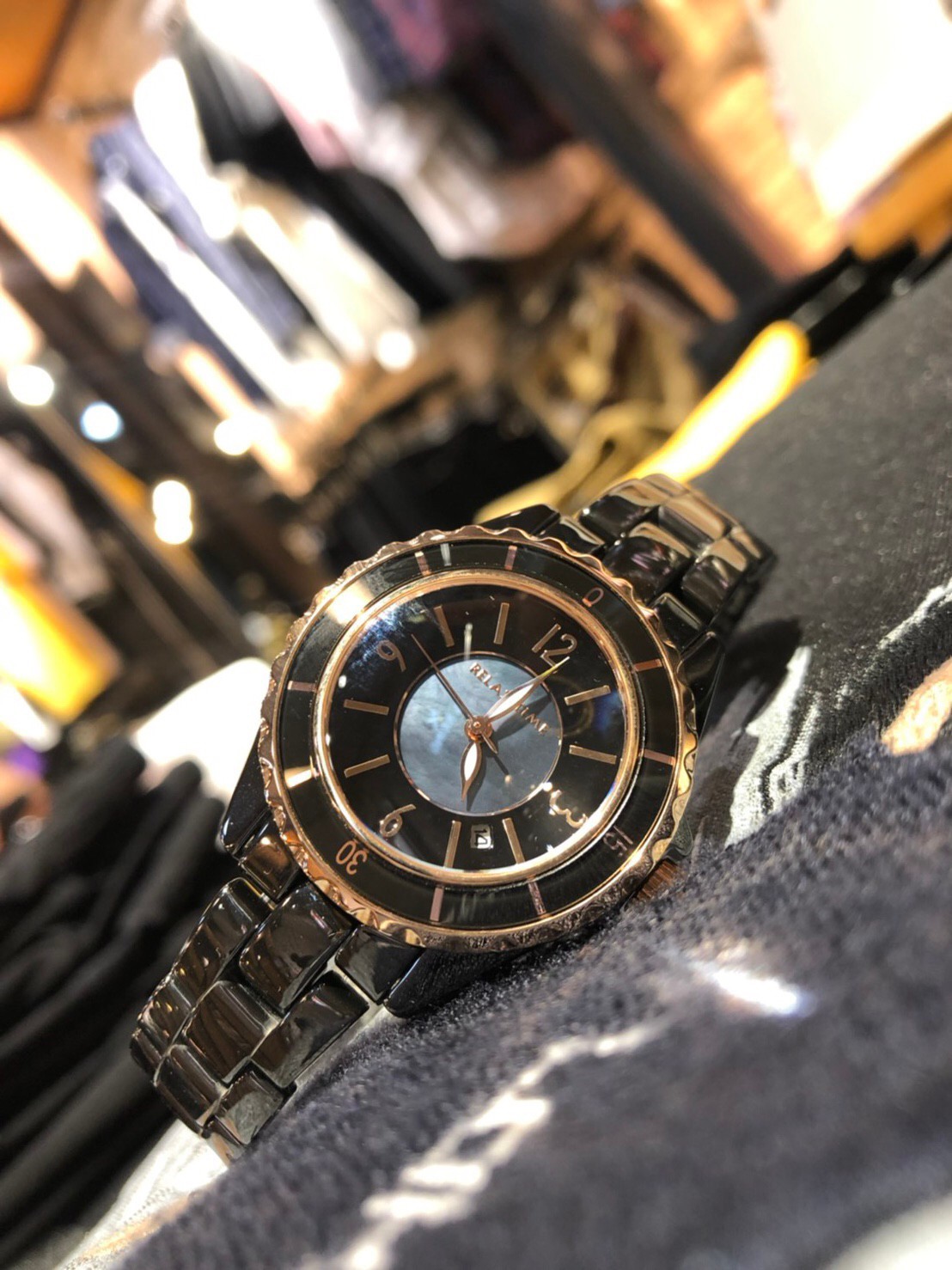 【RELAX TIME】珍珠母貝陶瓷女錶 RT-93-11 24mm 現代鐘錶