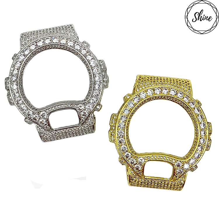 DW-6900 客製 銀X白閃石金屬錶殼