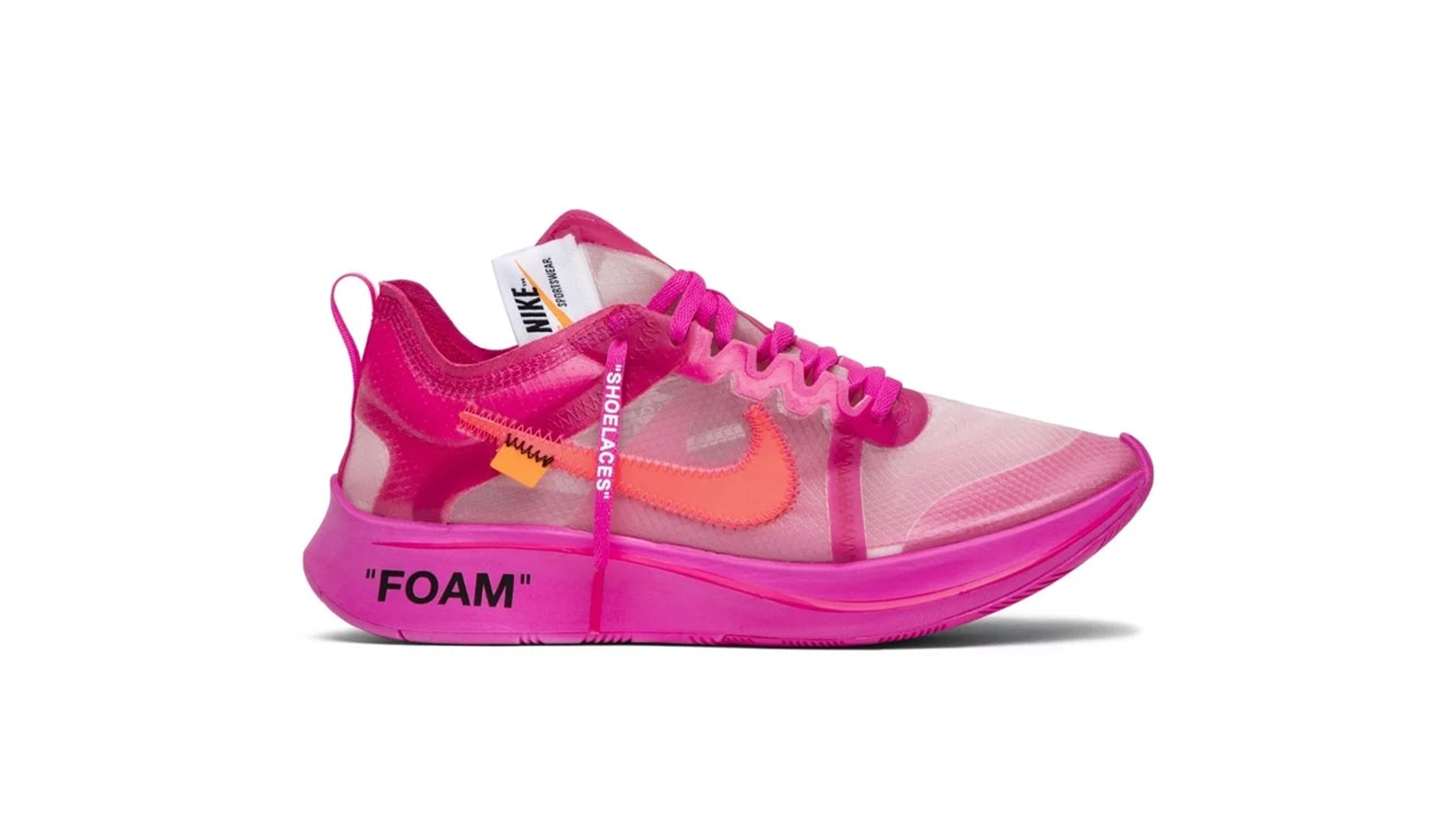 nike x off white zoom fly tulip pink