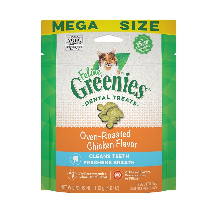 FELINE GREENIES™ Dental Treats Oven Roasted Chicken Flavor 4.6oz