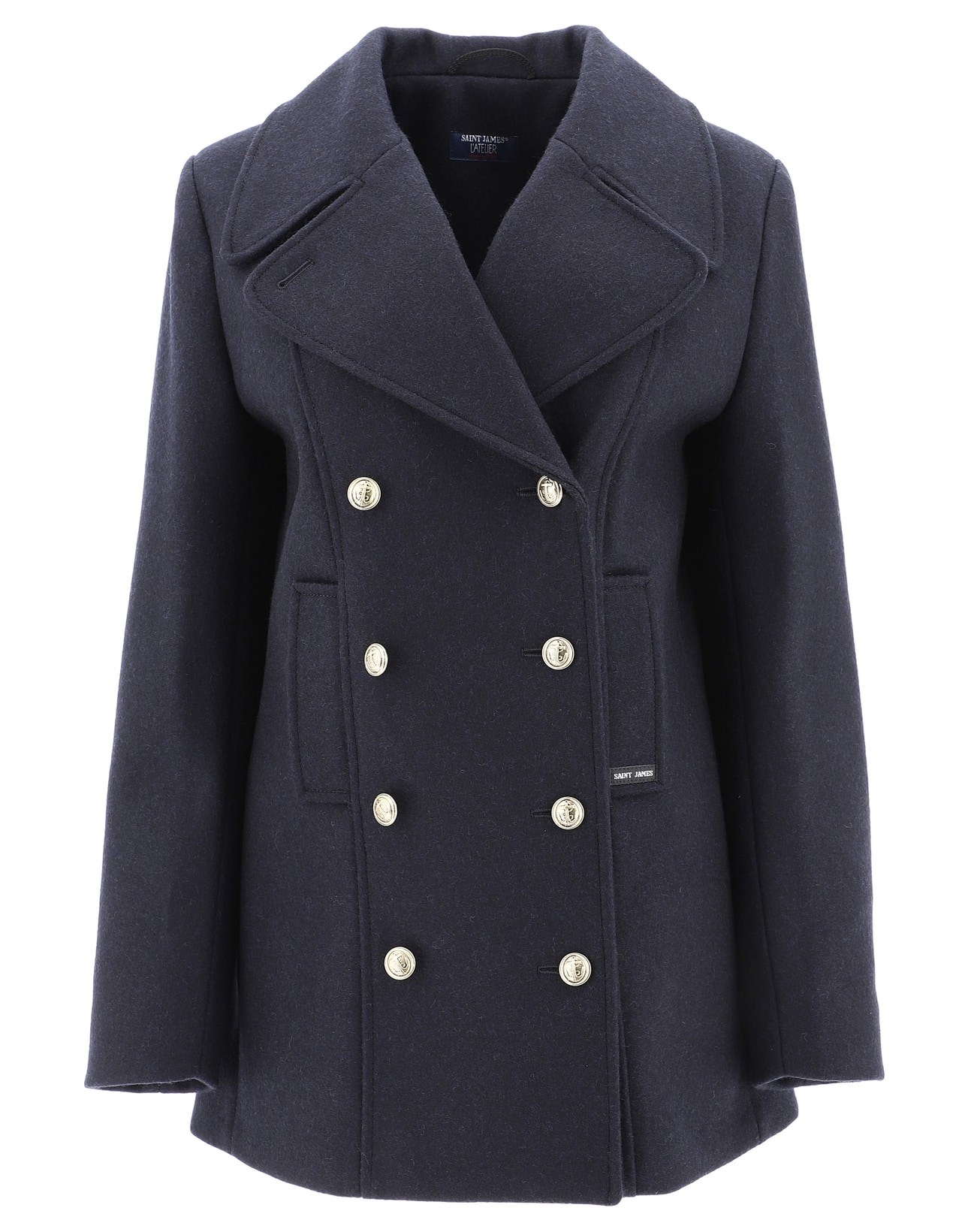【Saint James】Double-breasted wool coat