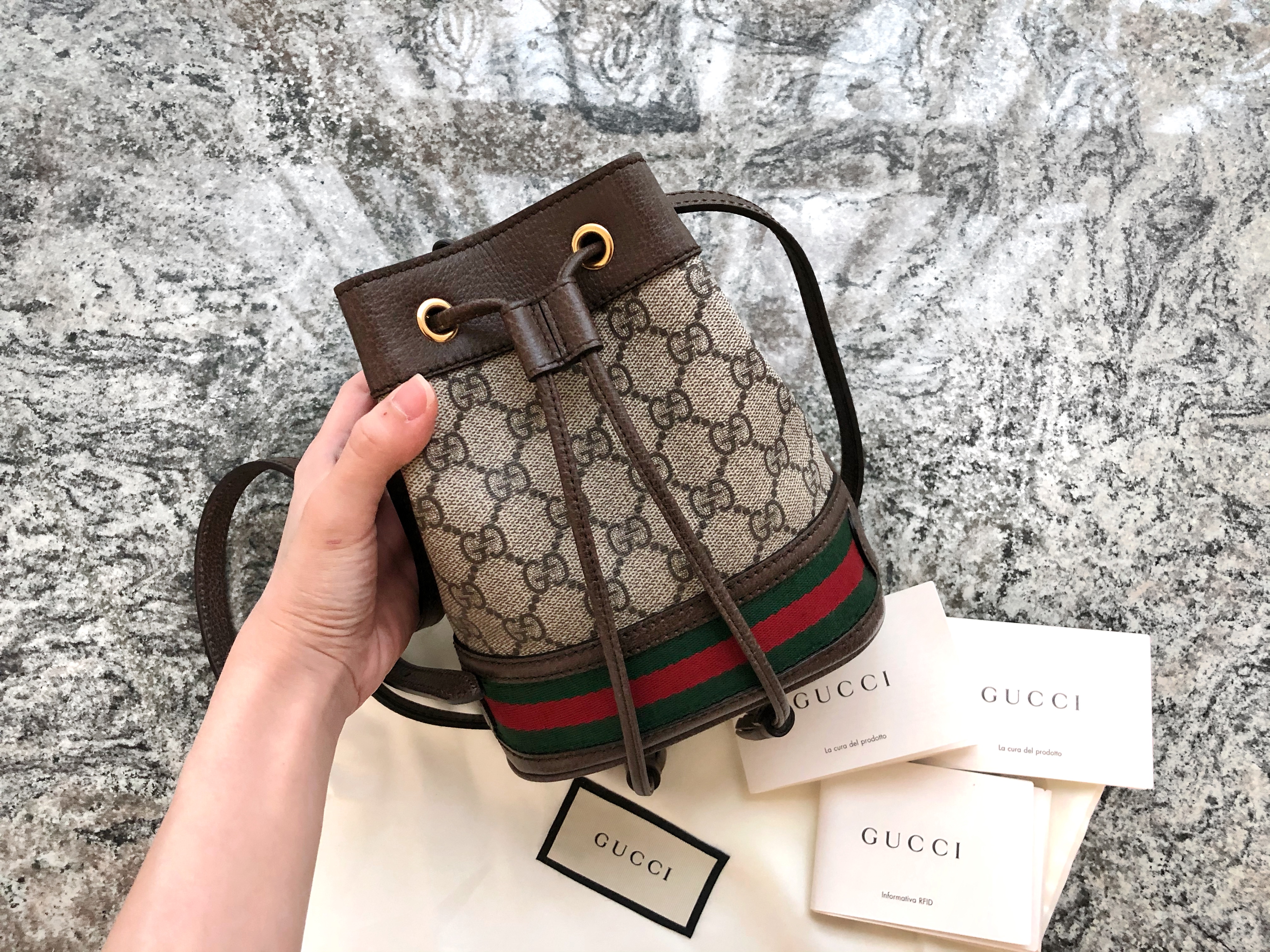 GUCCI Ophidia GG Mini Bucket