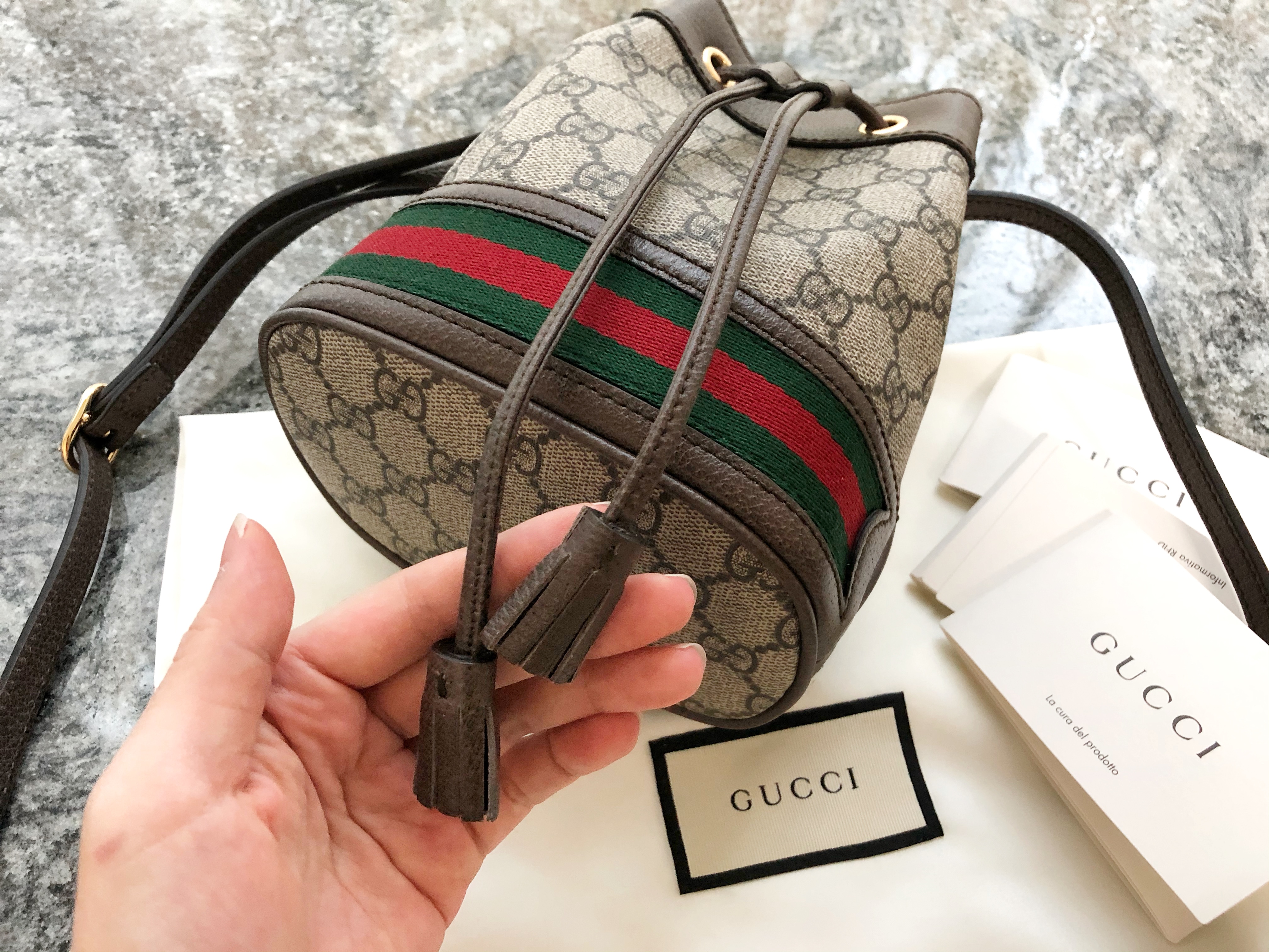GUCCI Ophidia GG Mini Bucket