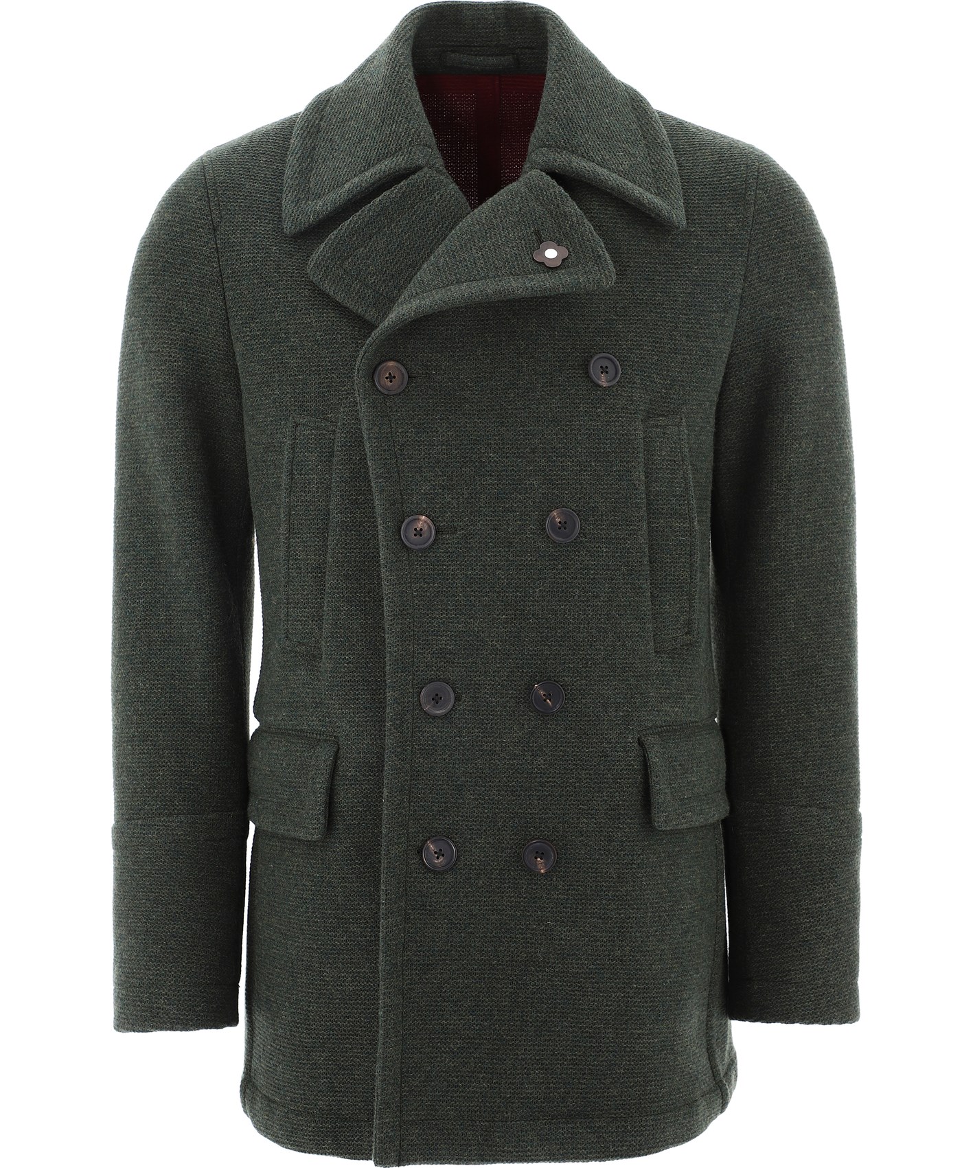 【Lardini】Double-breasted wool coat