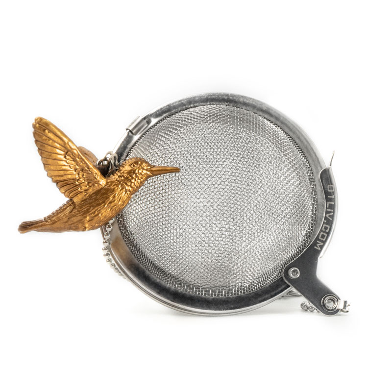 01LIV 奇趣茶球 - 精致吊饰系列 - 蜂鸟（金）