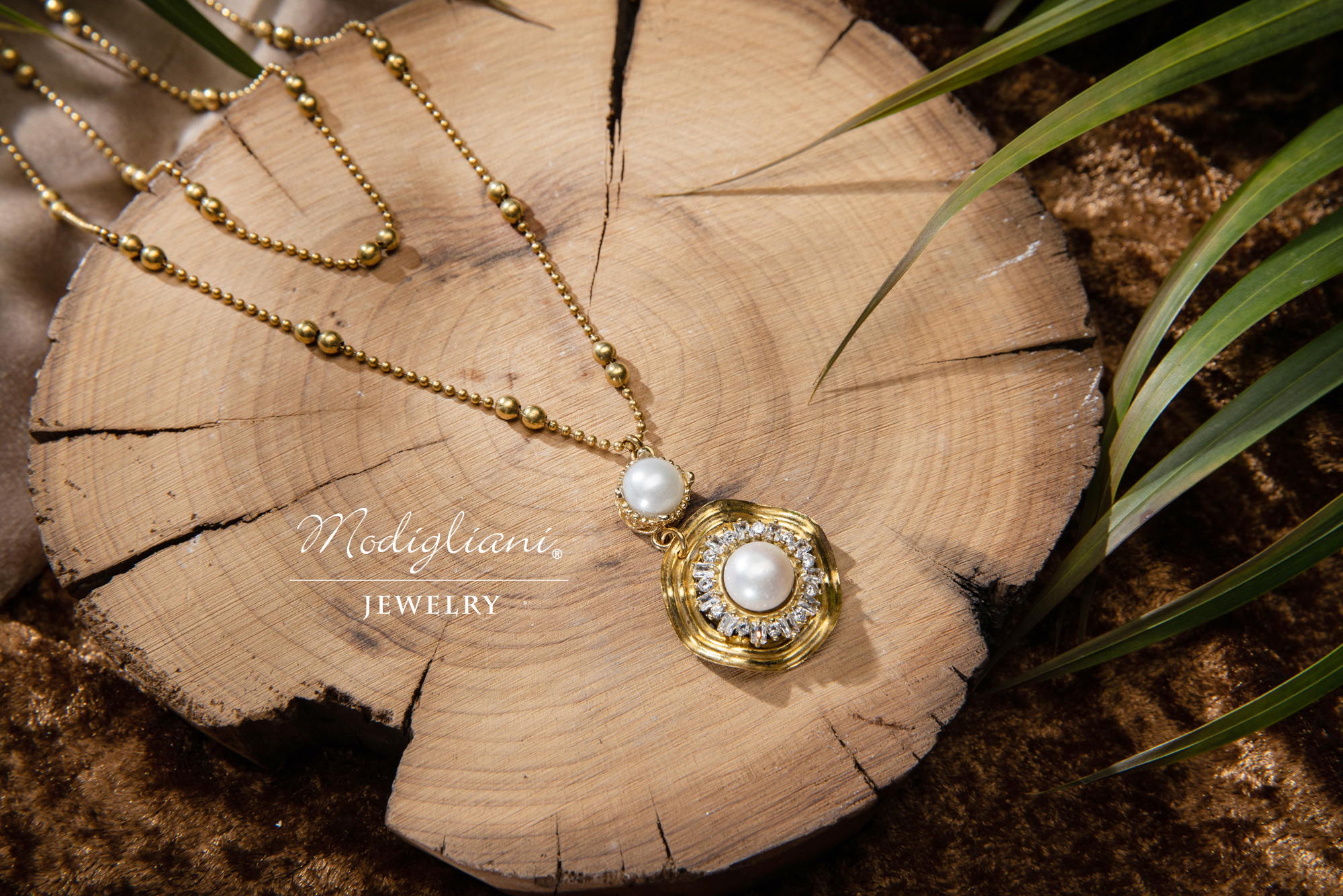 黃銅飾品,黃銅,雙層項鍊,項鍊,天然珍珠,華麗,鋯石