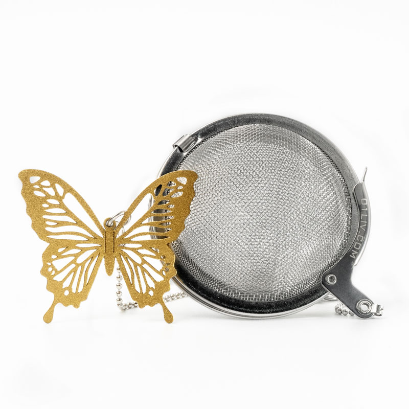 01LIV 奇趣茶球 - 精致吊饰系列 - 蝴蝶（金）