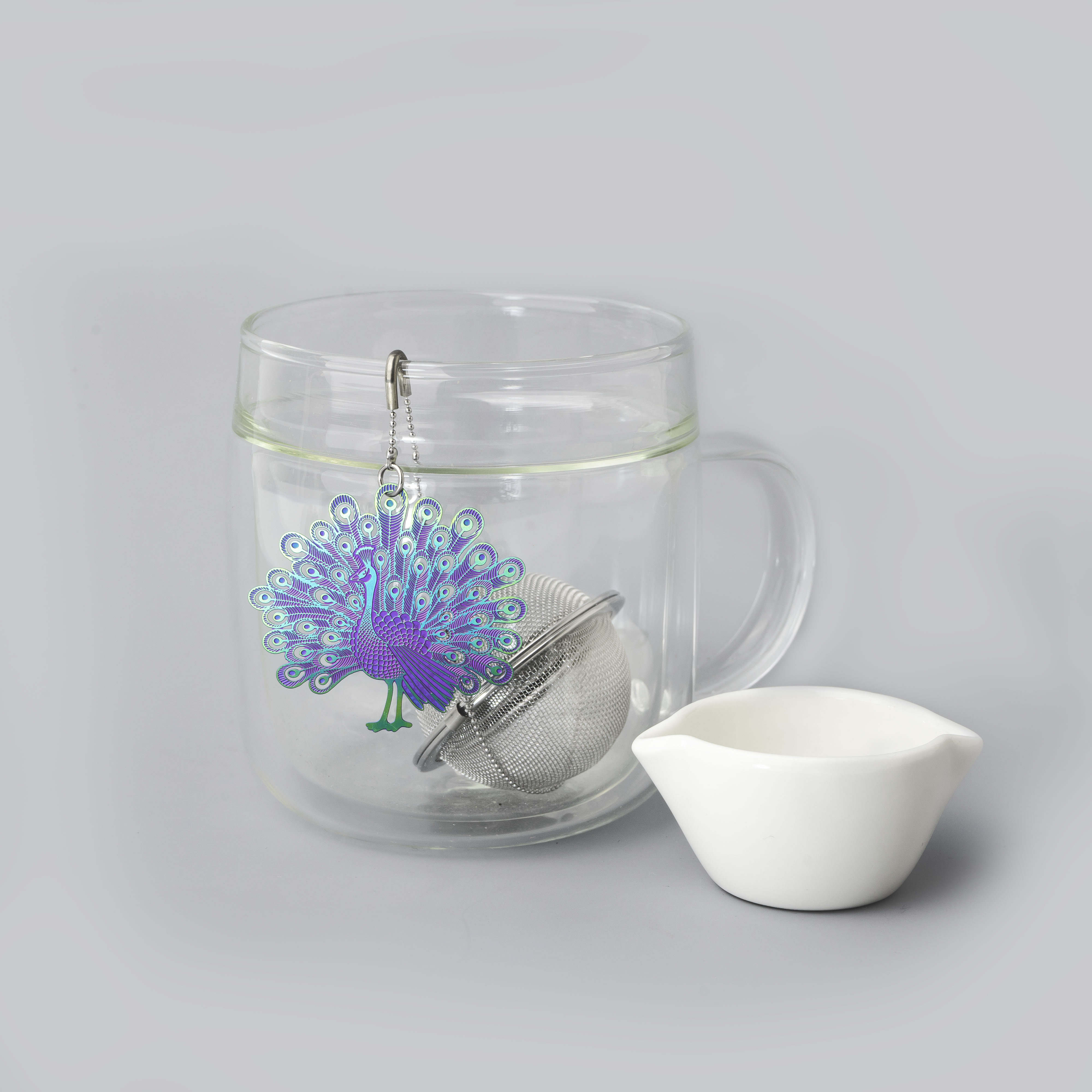 01LIV 奇趣茶球 - 精致吊饰系列 - 孔雀 (幻彩)