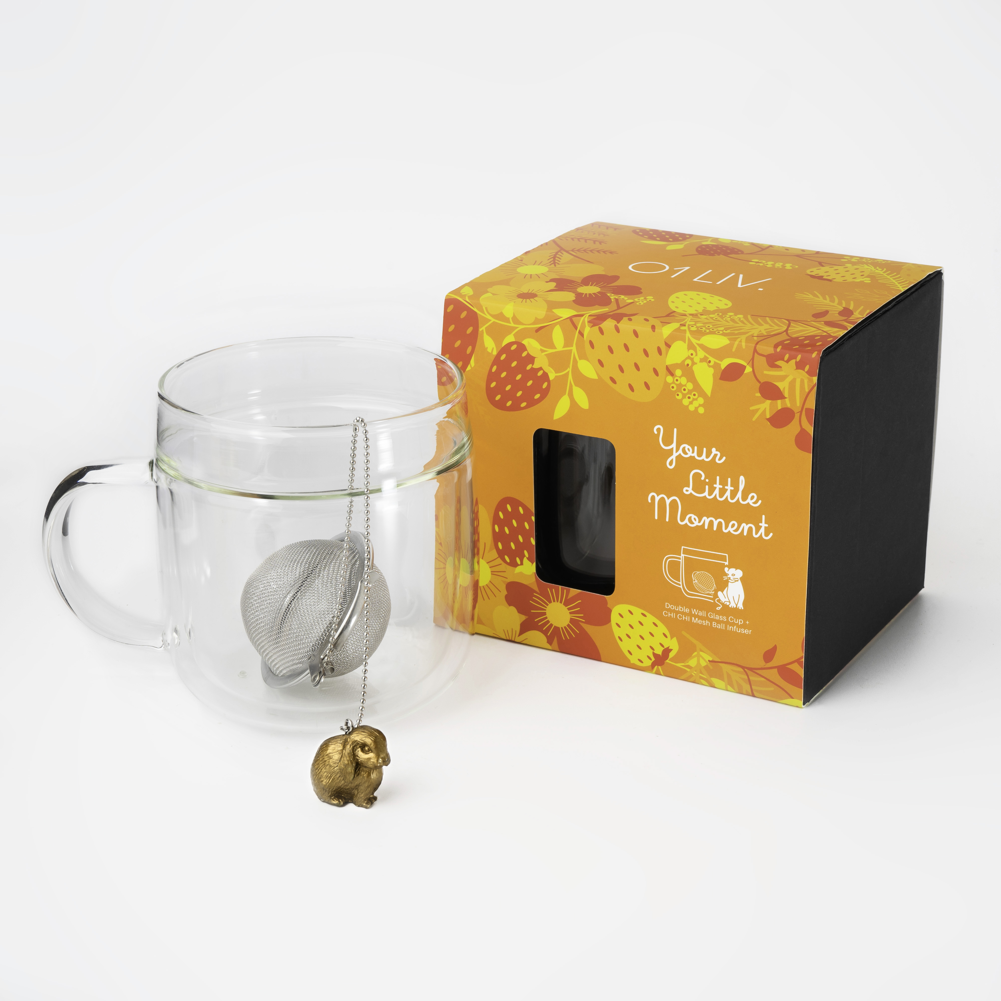 CHICHI Bunny Gold X Glass Mug