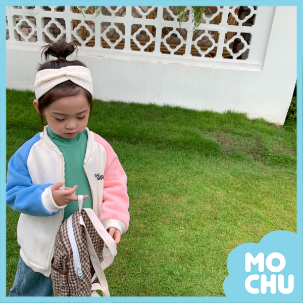 拼色夾棉棒球外套(現貨)