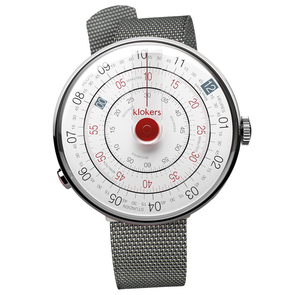 KLOK-01-D3 紅色錶頭+米蘭錶帶