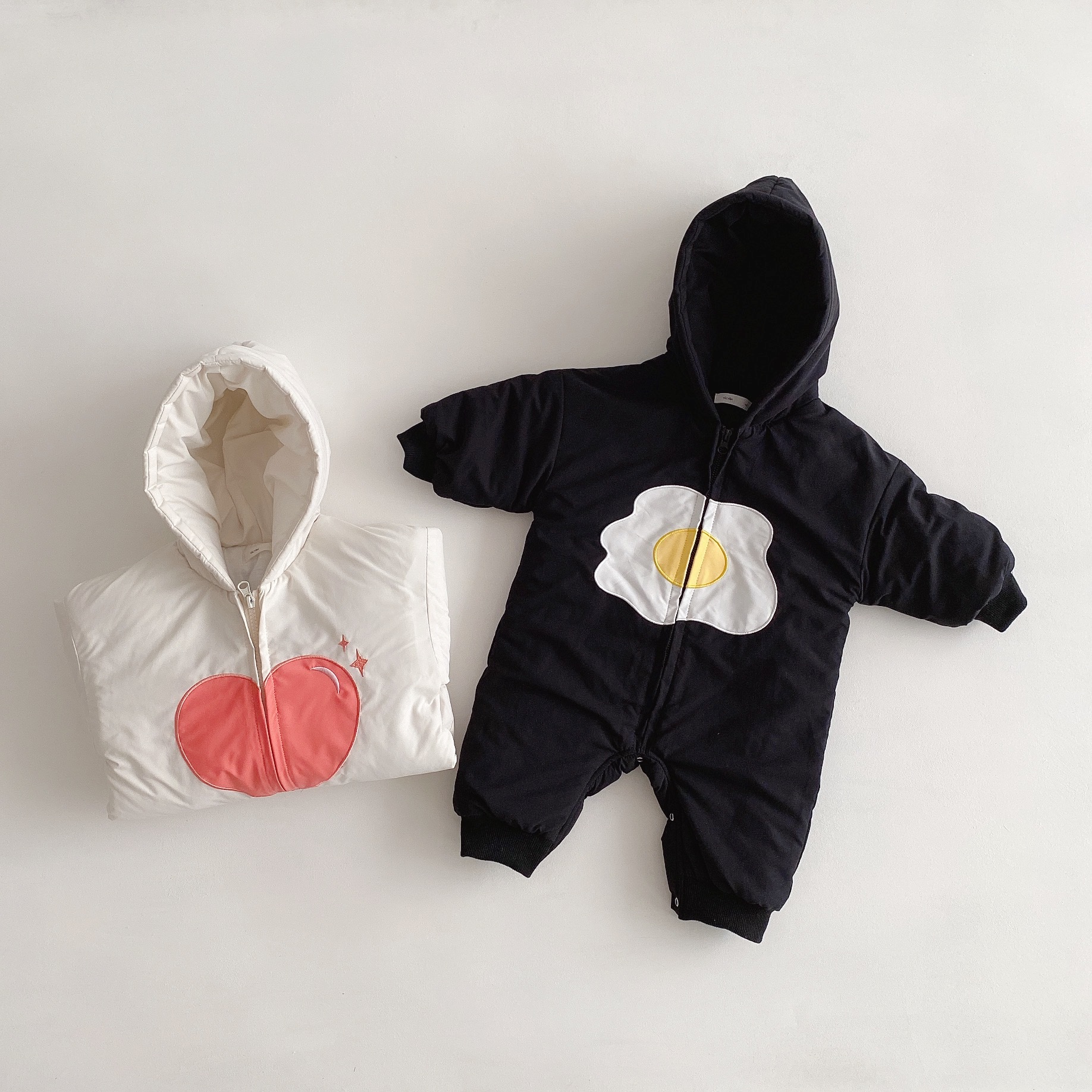 heart and egg romper