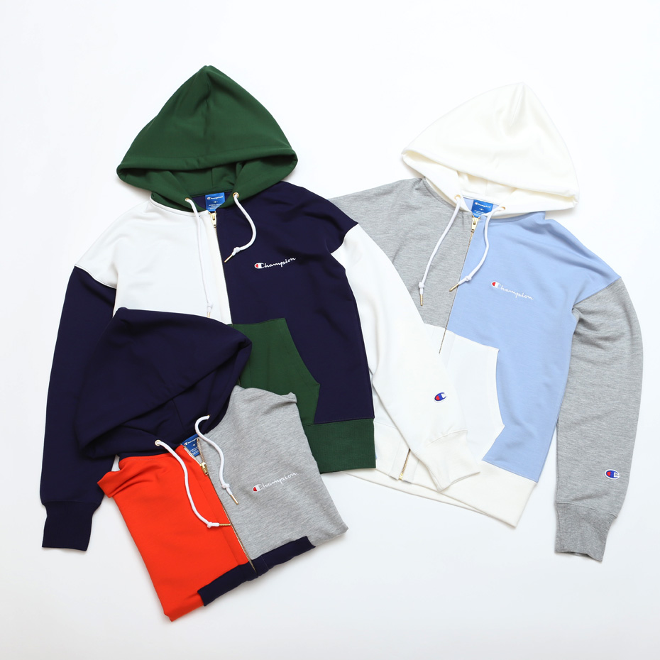 CHAMPION ZIP COLORBLOCK HOODIE