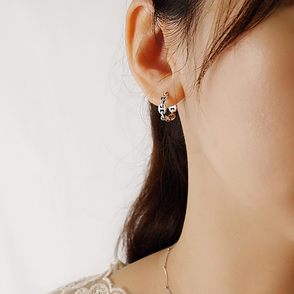 蘿拉純銀圓圈耳環/SE536