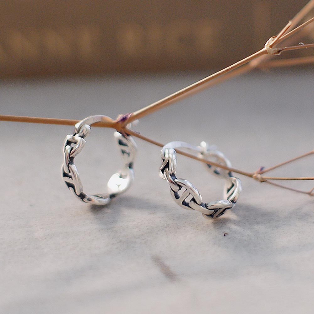 蘿拉純銀圓圈耳環/SE536