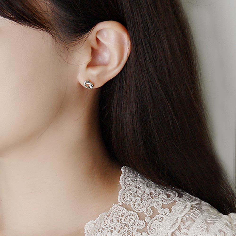 德國結純銀耳環/SE538