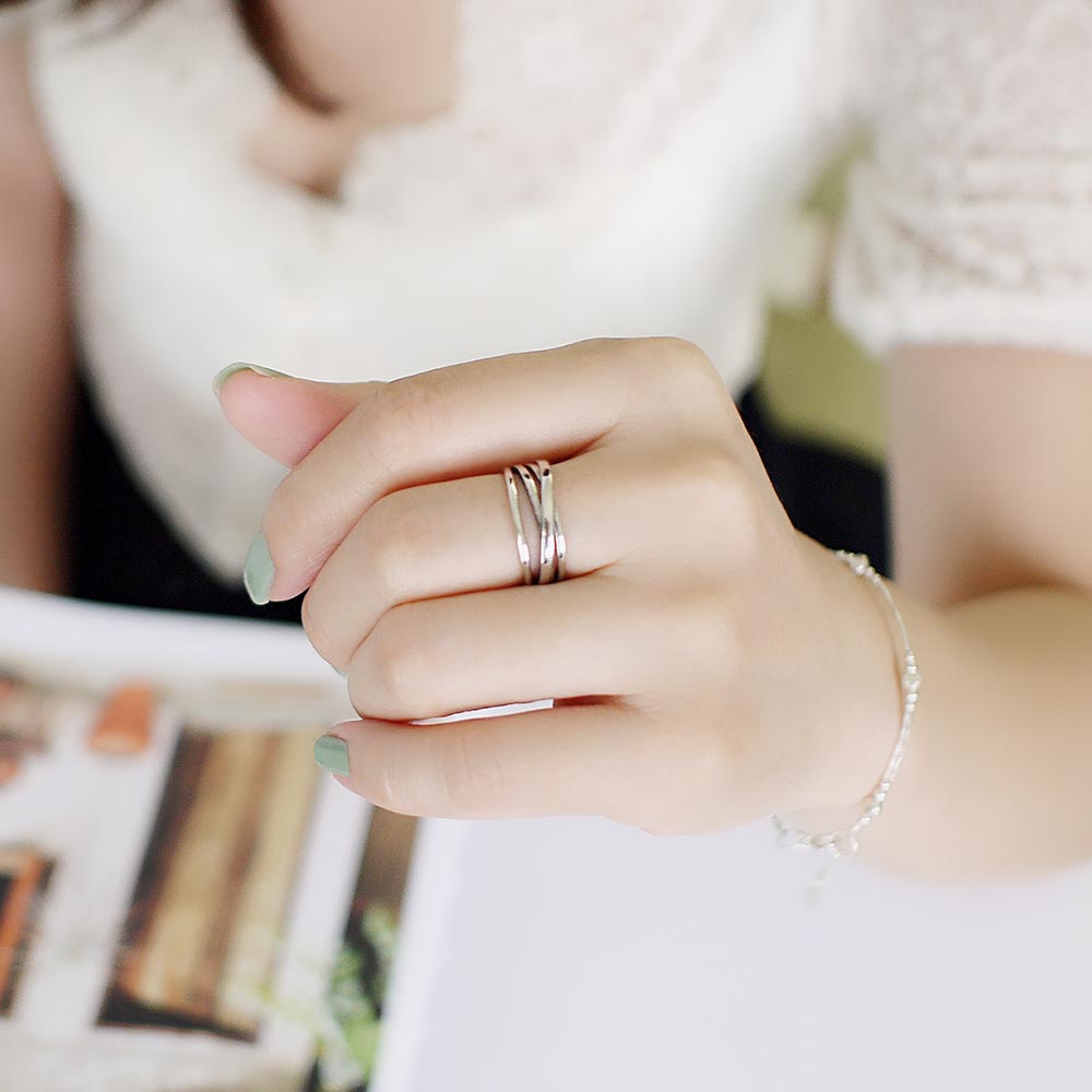 如影隨形純銀戒指/SR943 簡約復古線條女生戒指 聖誕禮物禮盒 情人節禮物