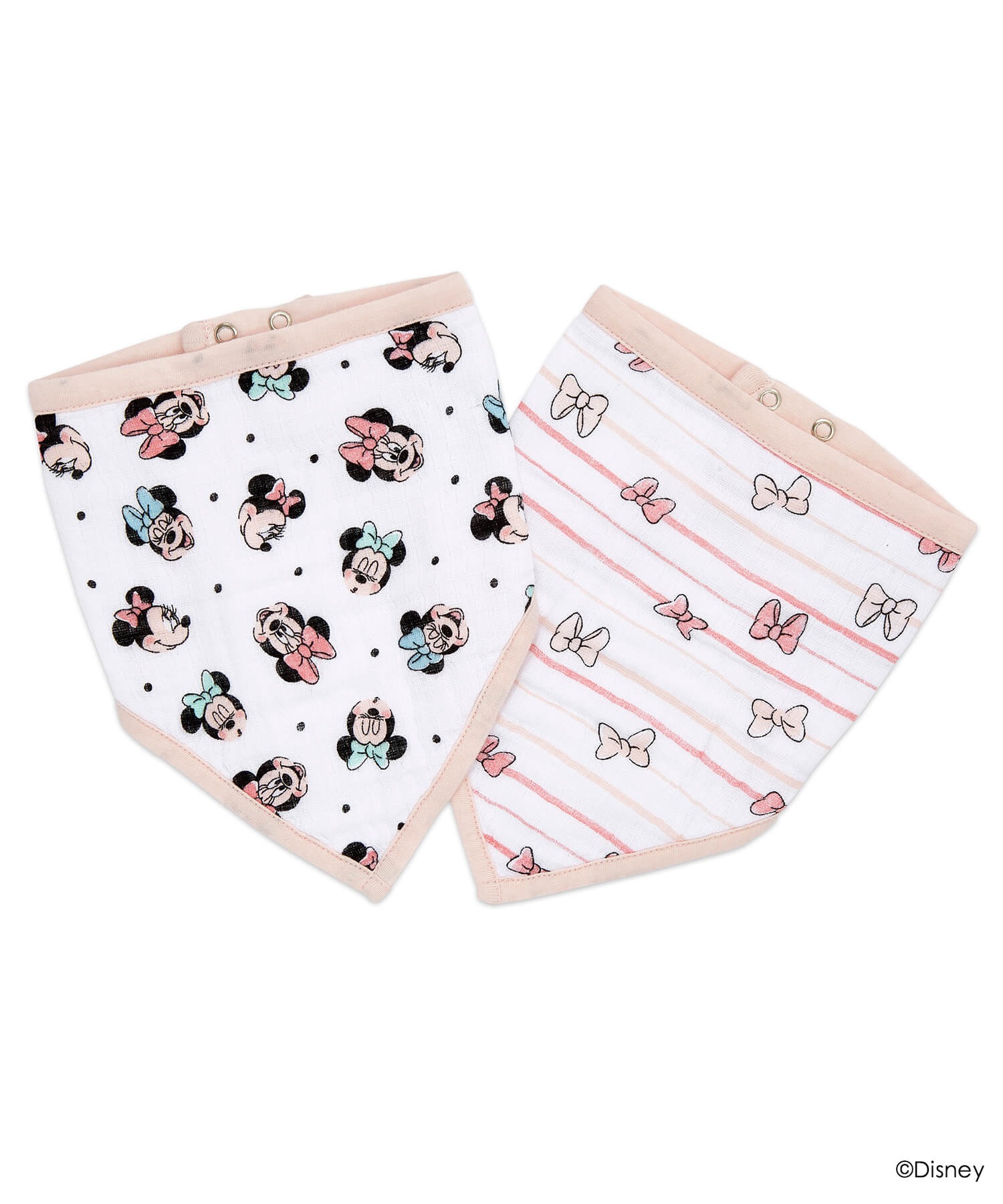 迪士尼經典棉紗三角圍兜(2入)-彩虹米妮