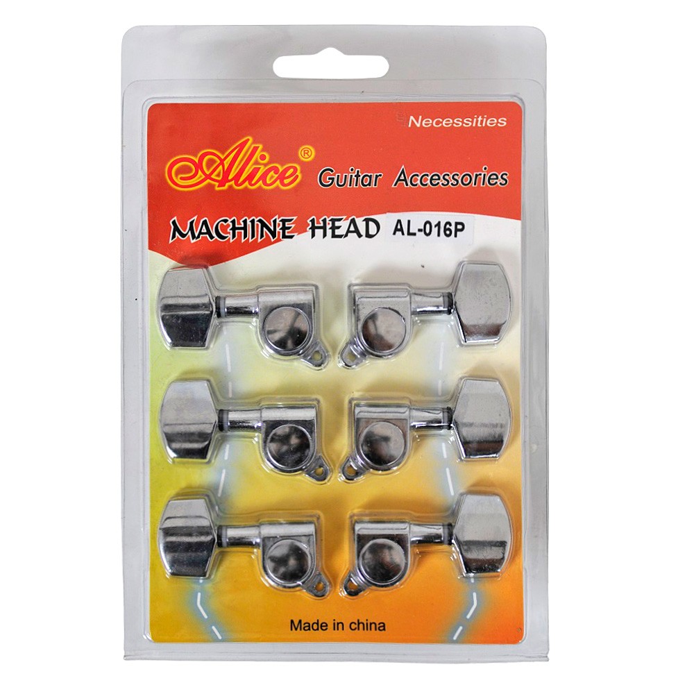 Alice AL-016P 吉他旋鈕 他弦鈕 油壓式鍍銀 (1套6入)