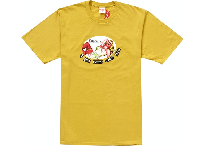 [現貨]  Supreme It Gets Better Every Time Tee Yellow