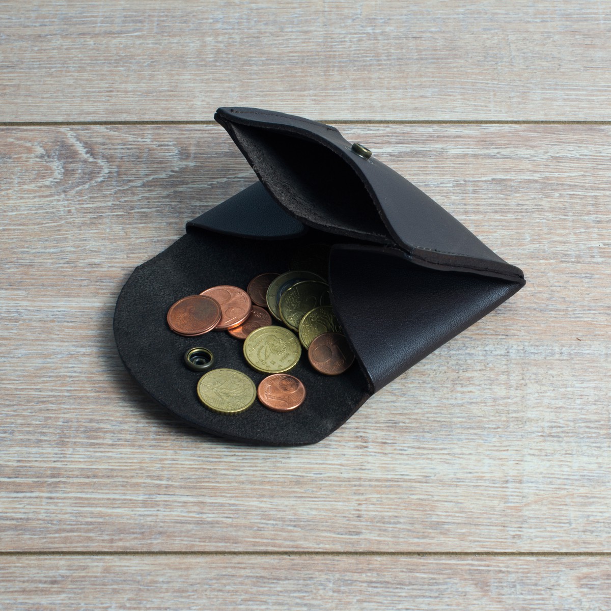 bleu de chauffe | Talbin 皮革零錢包（黑、湛藍、駝）