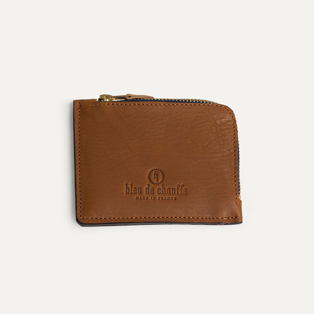 bleu de chauffe | AS 皮革拉鍊零錢包（駝、咖啡）