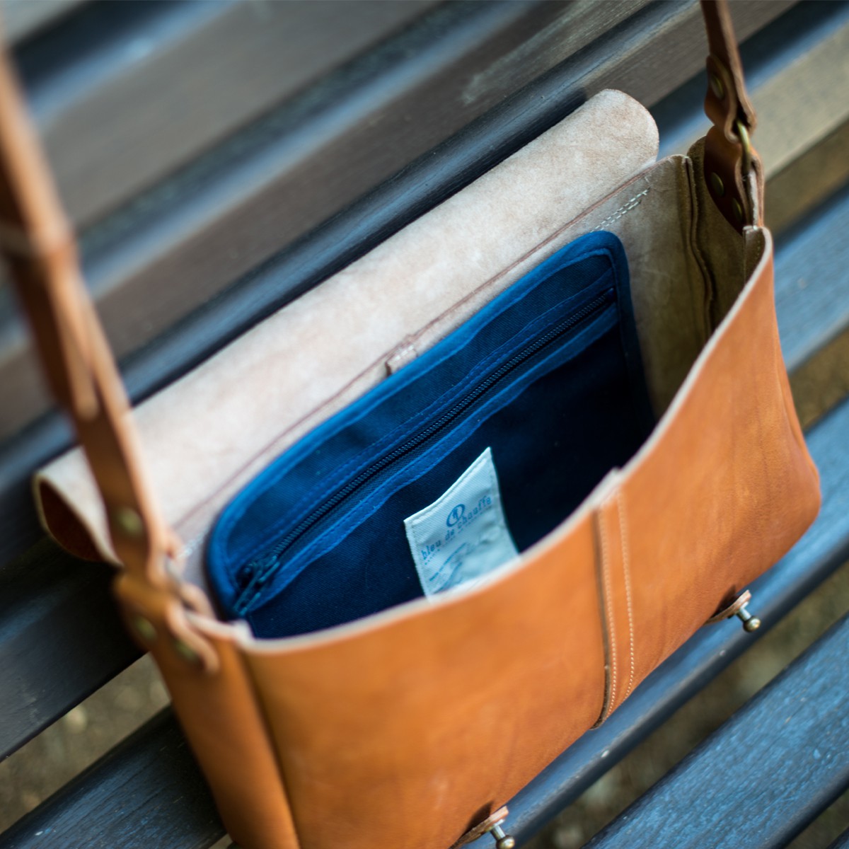 bleu de chauffe | Leo 皮革公事包可側背（駝、咖啡、棕黃、黑）