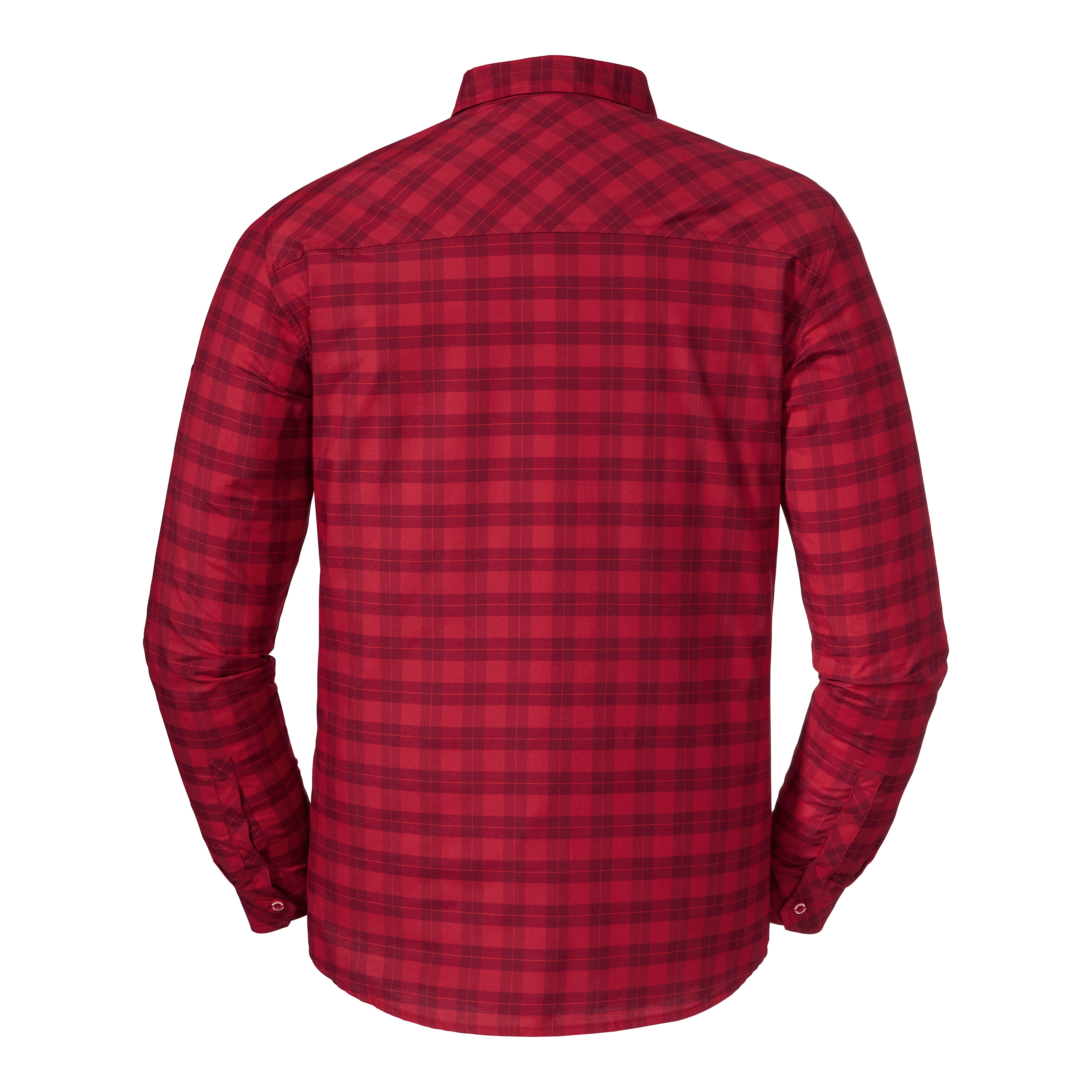 【Schoffel】男排汗抗UV長袖格子襯衫 / 0SL20-23017-紅格紋