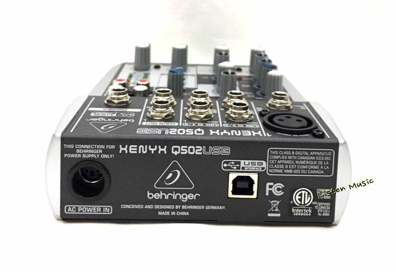 Behringer Behringer XENYX Q502USB MIXER 錄音介面 混音器 第 3 張圖片｜三峽麥克風