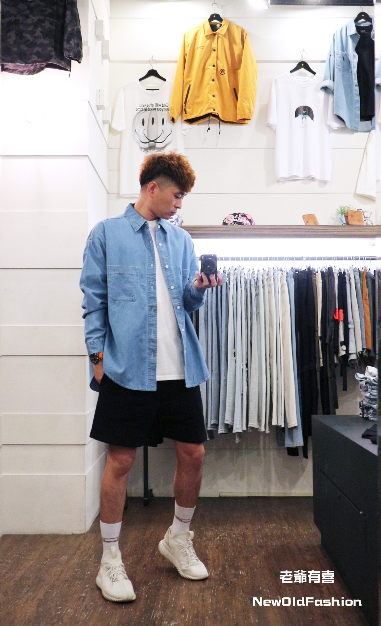 『新品上市』重磅車線雙口袋牛仔襯衫(NOF200920643)