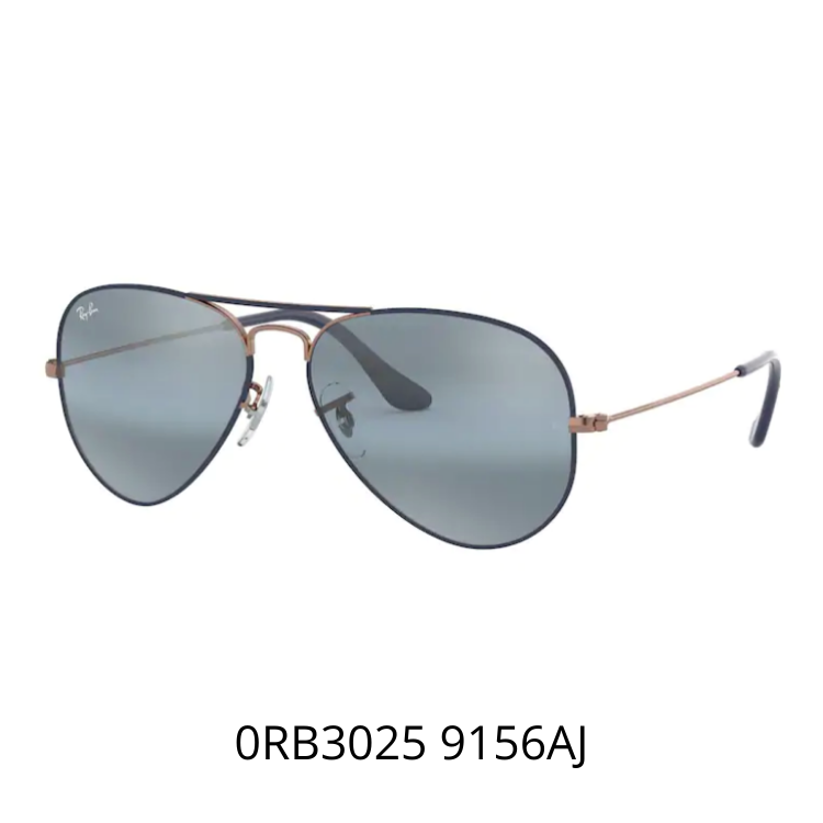 AVIATOR LARGE METAL COPPER ON MATTE DARK BLUE RB3025 9156AJ太陽眼鏡