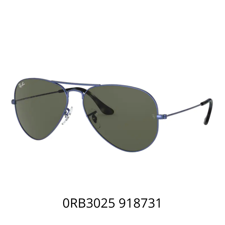 AVIATOR LARGE METAL SAND TRASPARENT BLU RB3025 918731太陽眼鏡