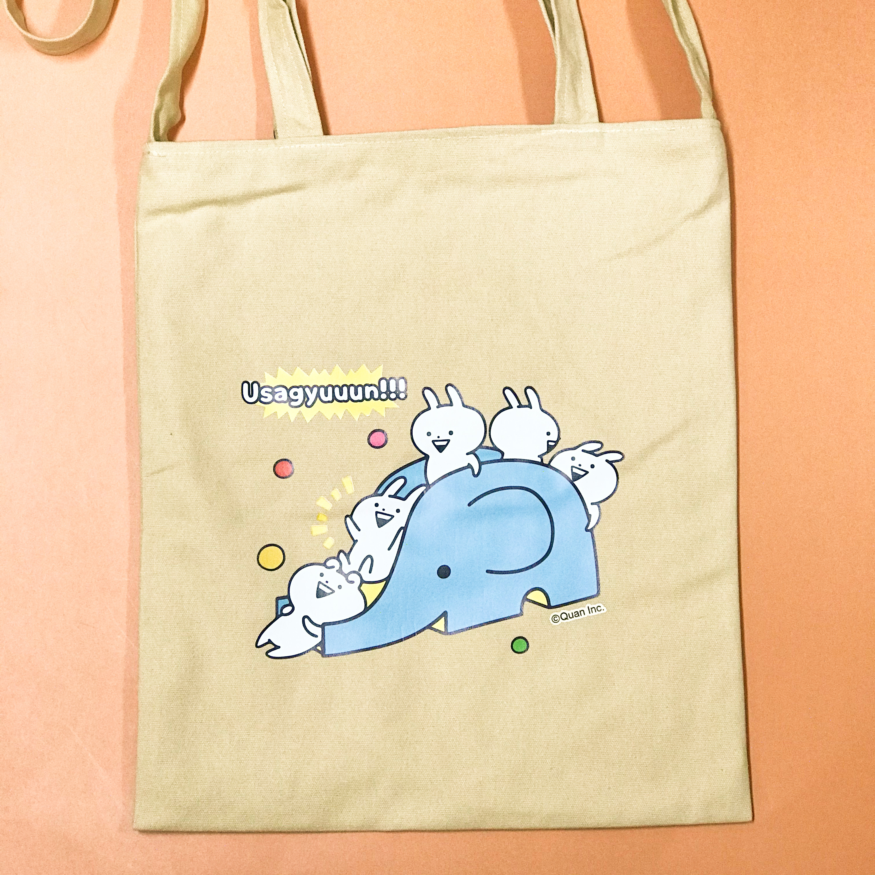 Usagyuuun-彩色斜背購物包-溜滑梯款