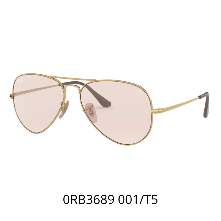 AVIATOR METAL II GOLD RB3689 001/T5 Evolve光致變色太陽眼鏡