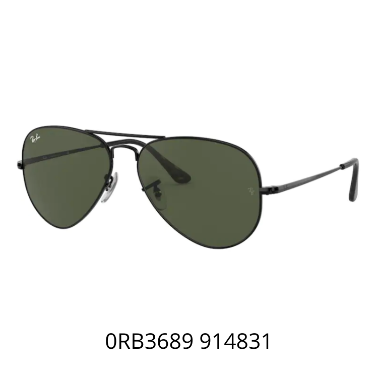 AVIATOR METAL II BLACK RB3689 914831太陽眼鏡