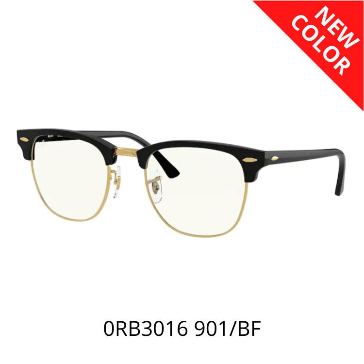CLUBMASTER SHINY BLACK RB3016 901/BF太陽眼鏡