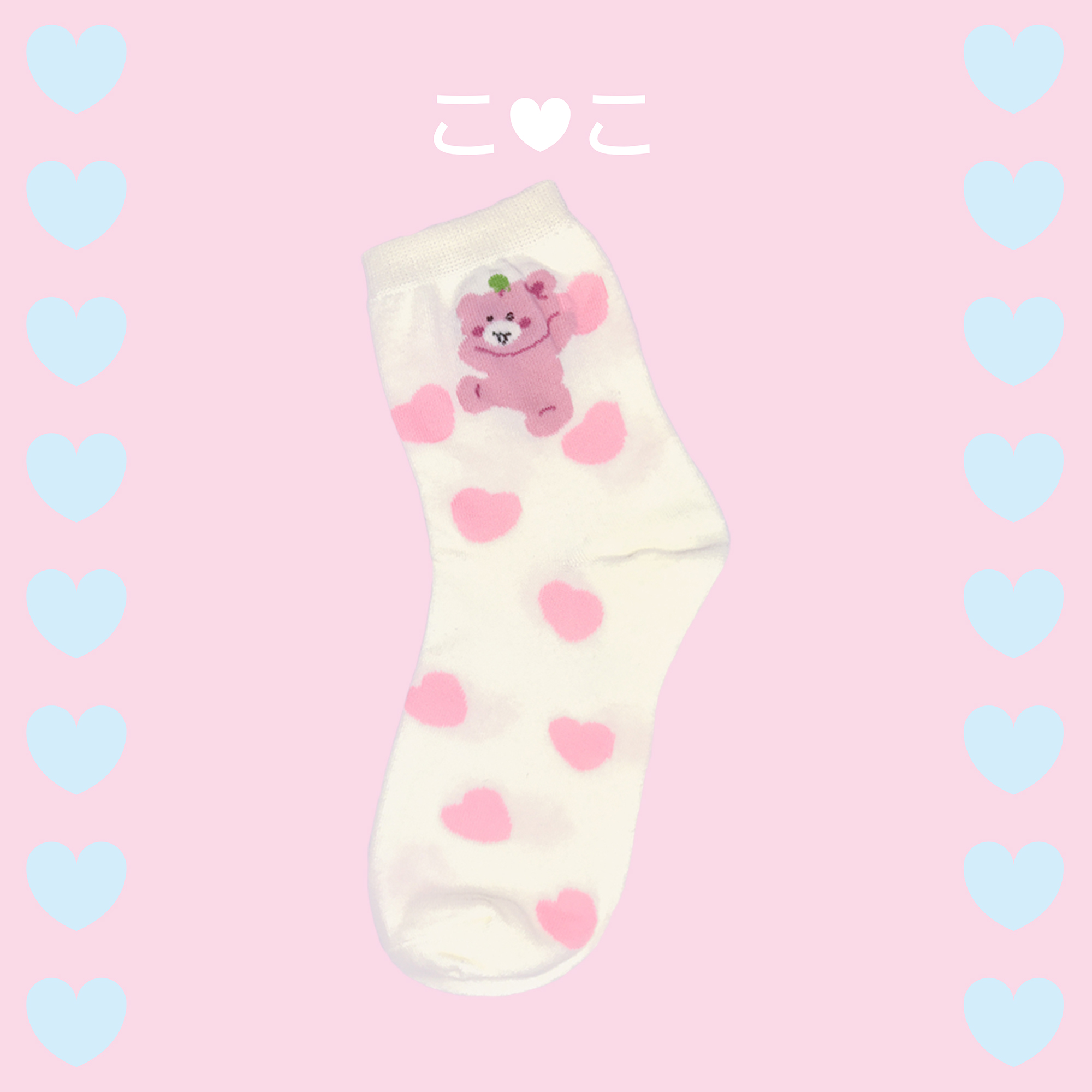 可愛動物粉嫩系造型襪子