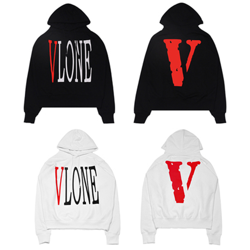 VLONE LOGO 基本 黑紅 白紅 長袖 帽T
