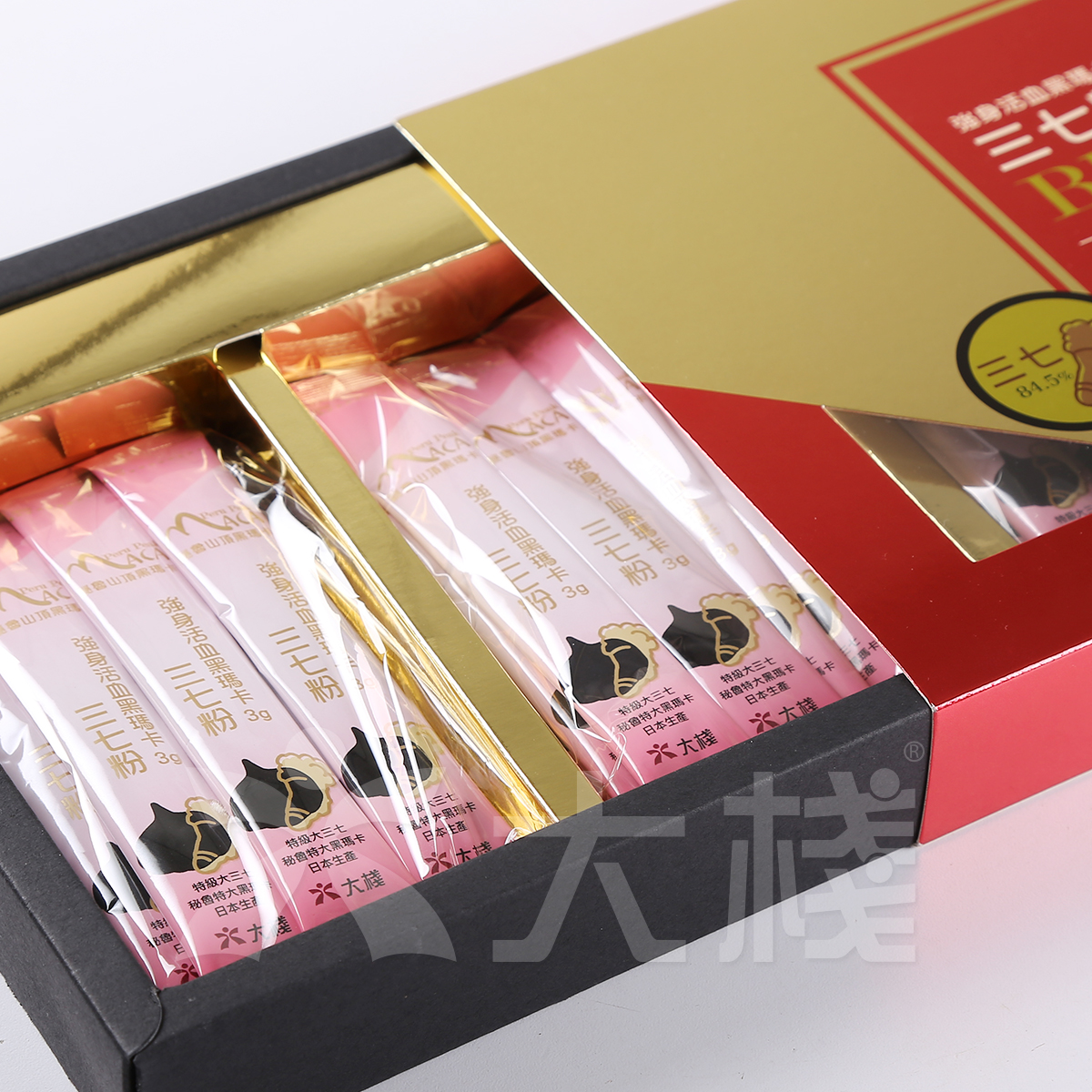 強身活血三七黑瑪卡粉 (3克x30包) 日本生產  (84.5%特級大三七 15%秘魯特大黑瑪卡)