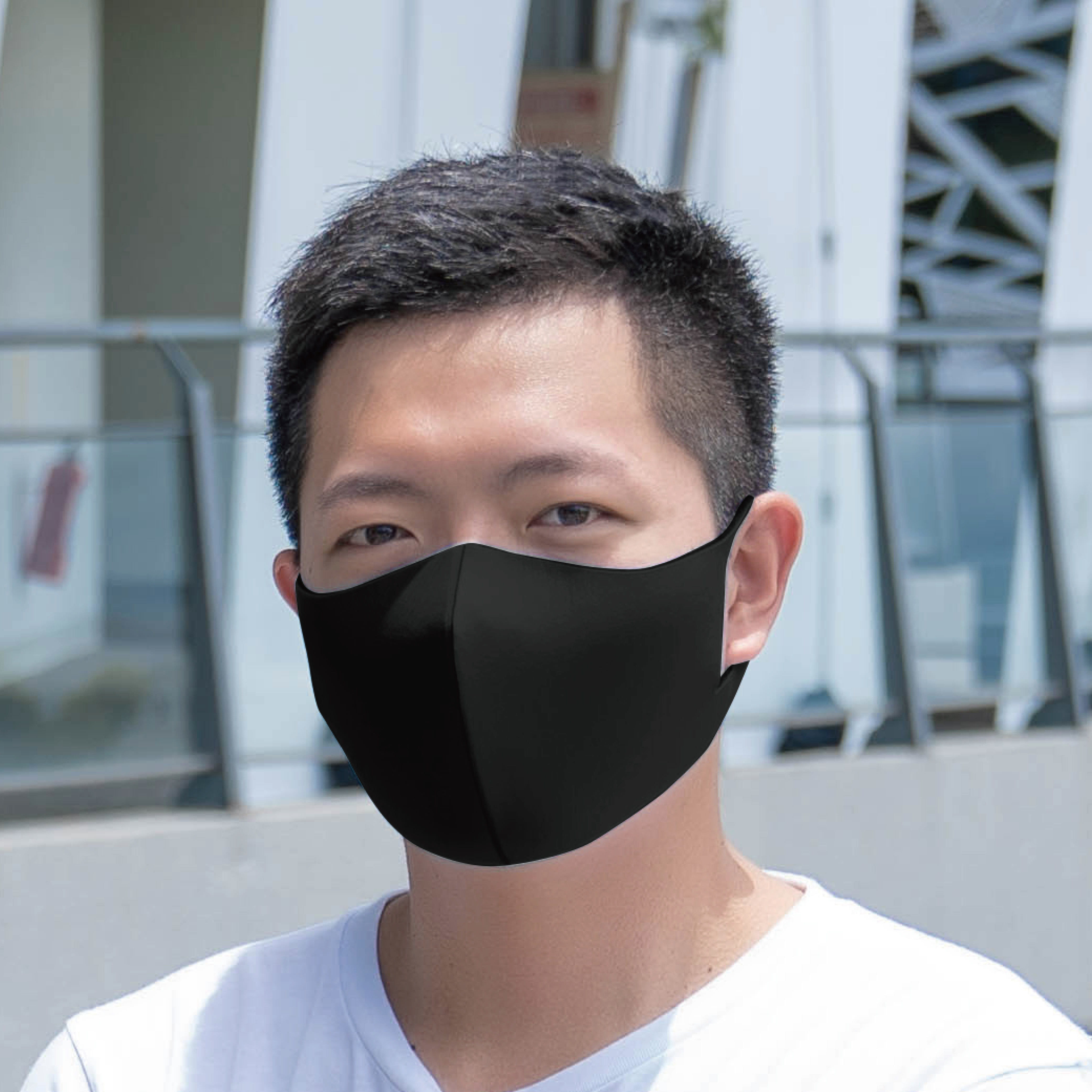 涼感｜純粹黑｜舒適美-3D立體透氣抗菌口罩