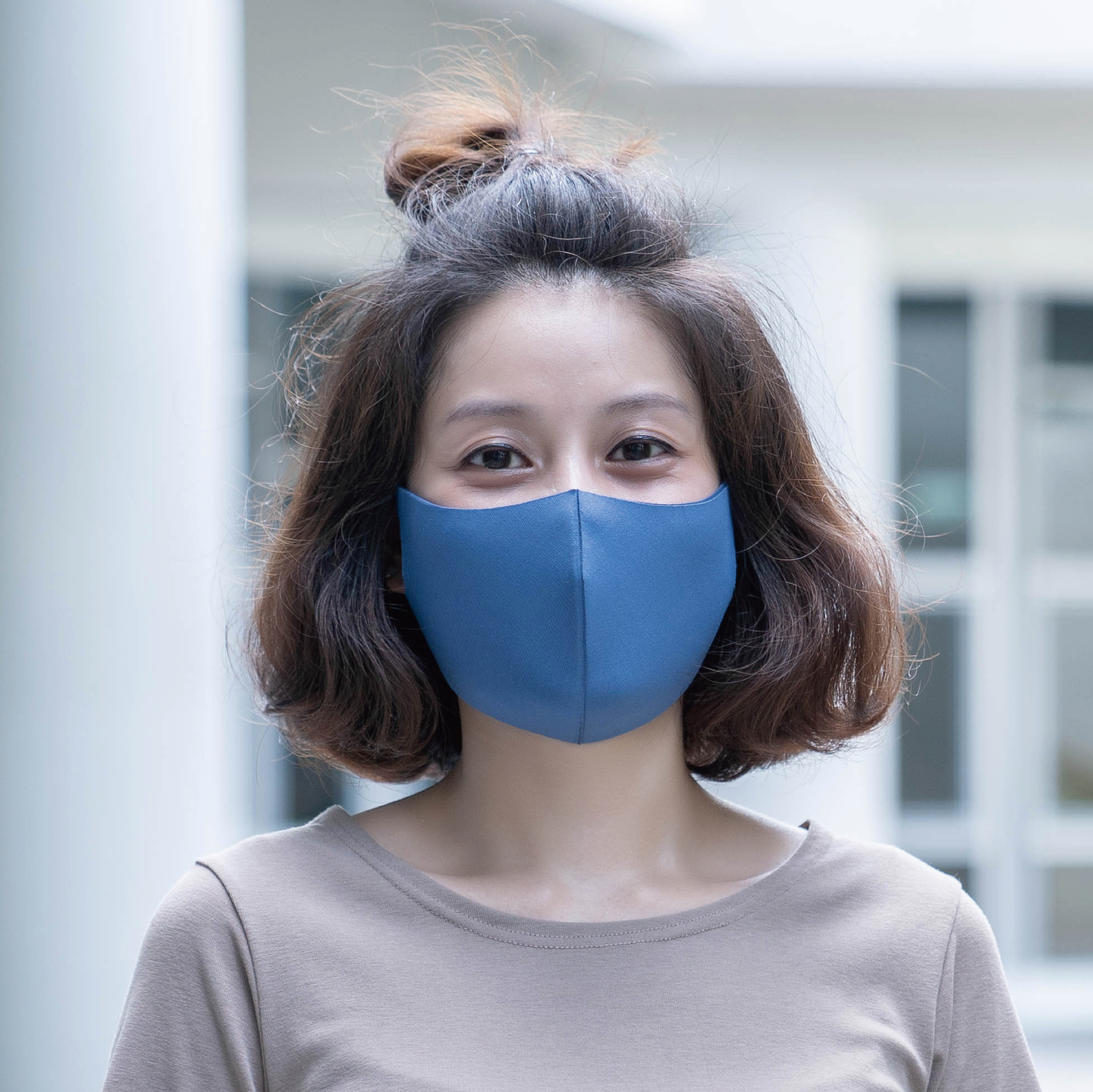 涼感｜雲霧藍｜舒適美-3D立體透氣抗菌口罩