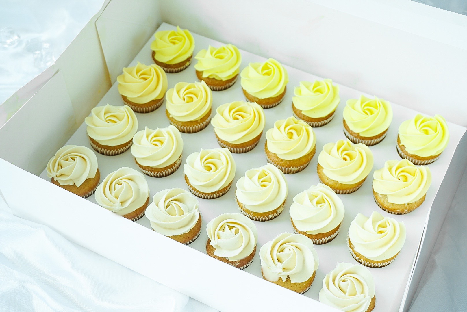 黃色迷你杯子蛋糕組合