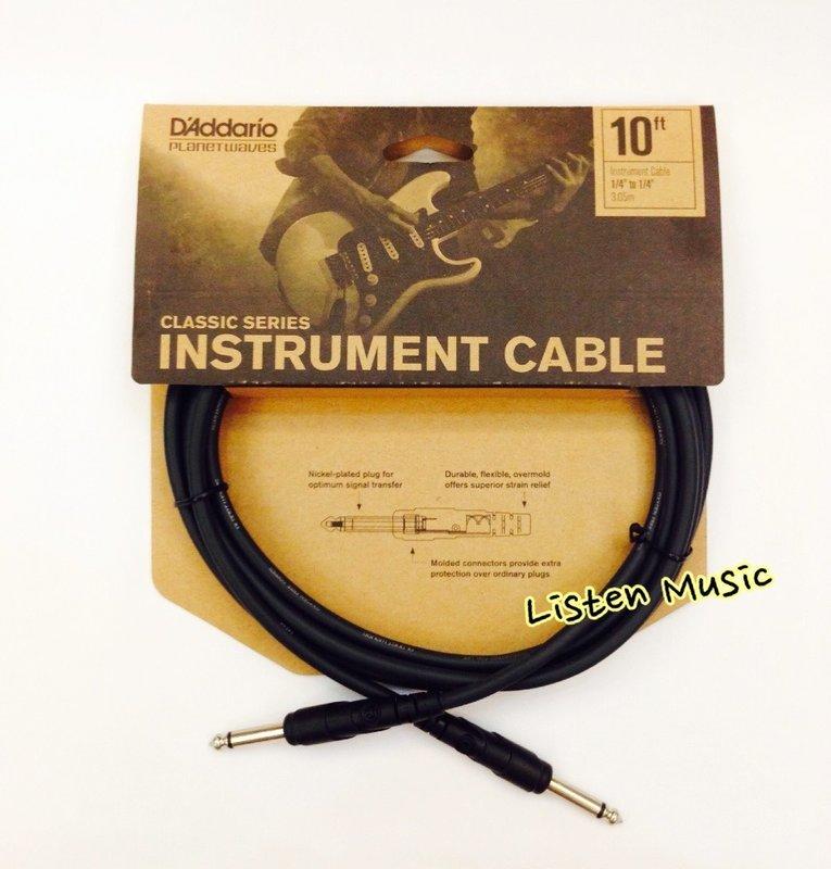 D'Addario Planet Waves Classic 系列 PW-CGT 雙直頭導線【10呎15呎20呎可選】